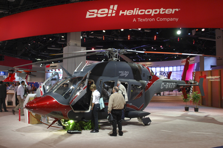 Bell 429 helicopter on display at Heli-Expo 2014.